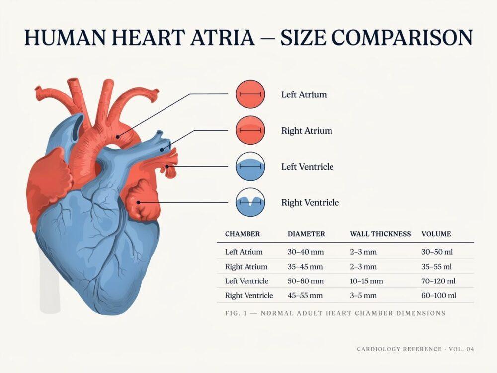 diagram anatomiczny przedsionków serca